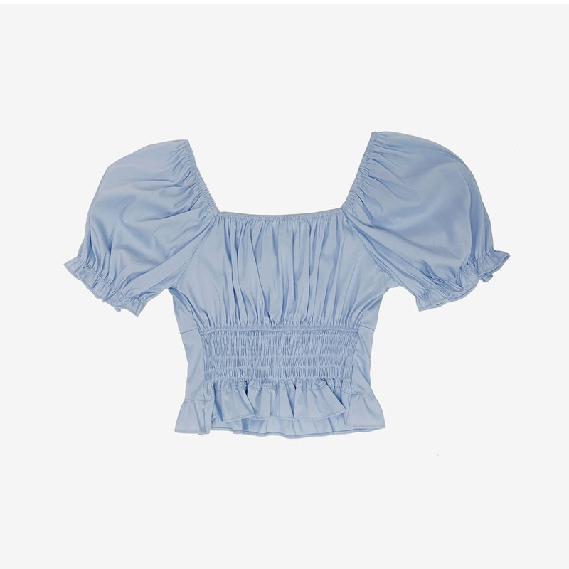 エイドハーフシャードブラウス / Aid half shirred blouse