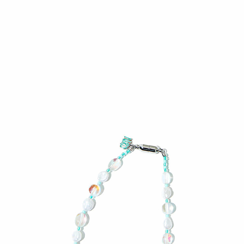 クリスタル＆パールネックレス / Opal crystal&pearl necklace (4625188651126)