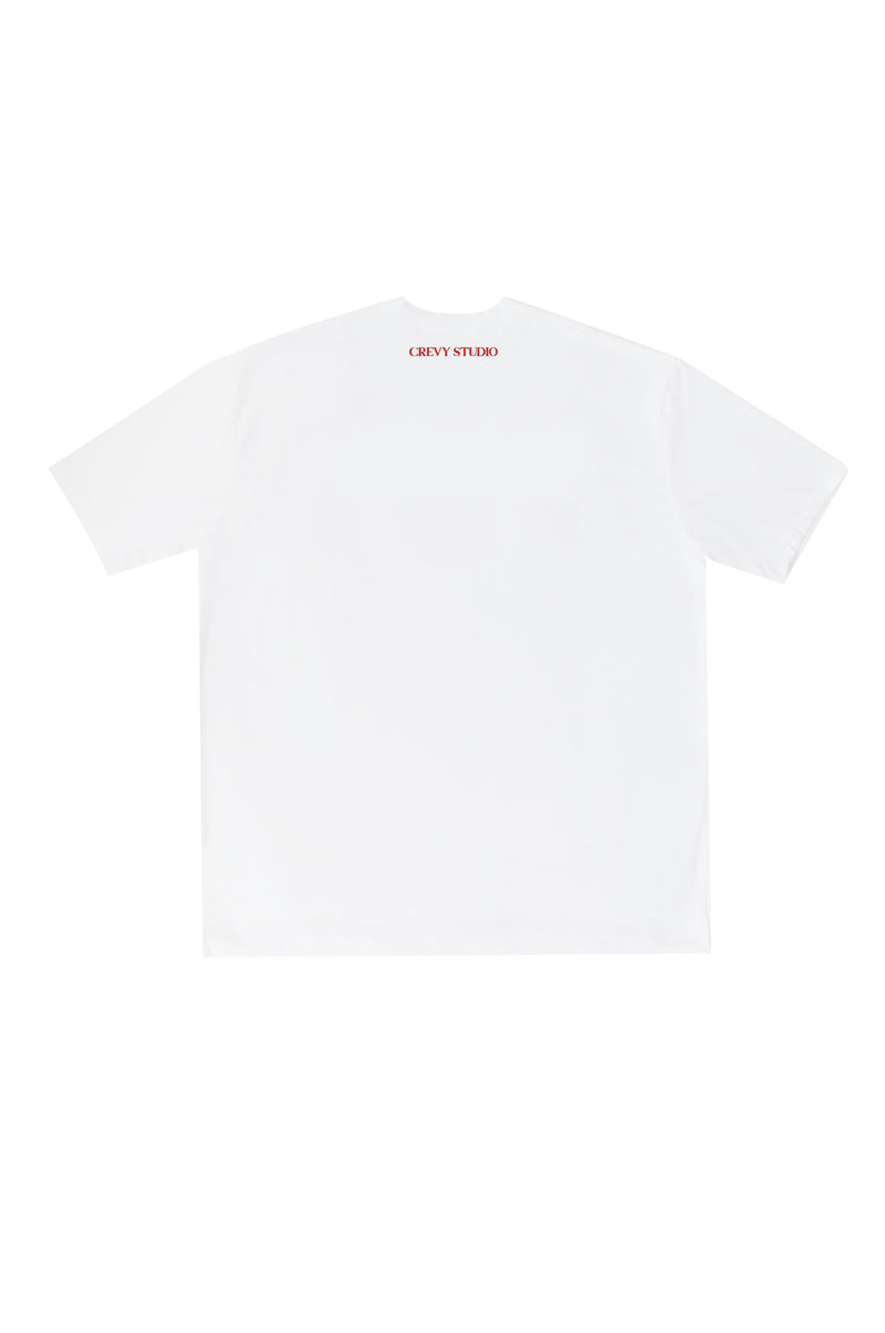 ドッグラッシュオーバーショートスリーブTシャツ/dog rash over short sleeve t-shirts (white)