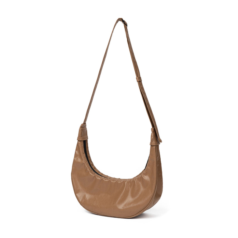 [After Pray Edition] Crescent Coated Hobo Bag S (Brown)