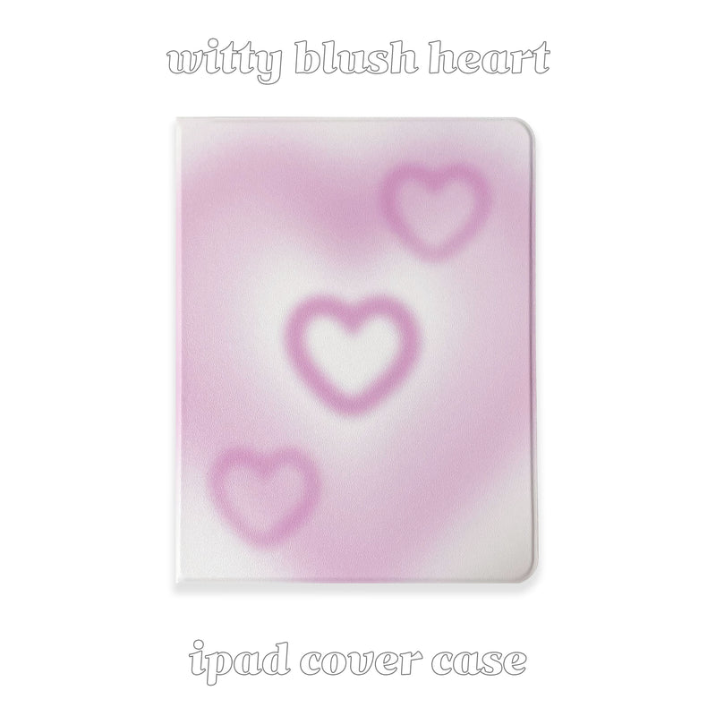 witty blush heart iPad case (pink)