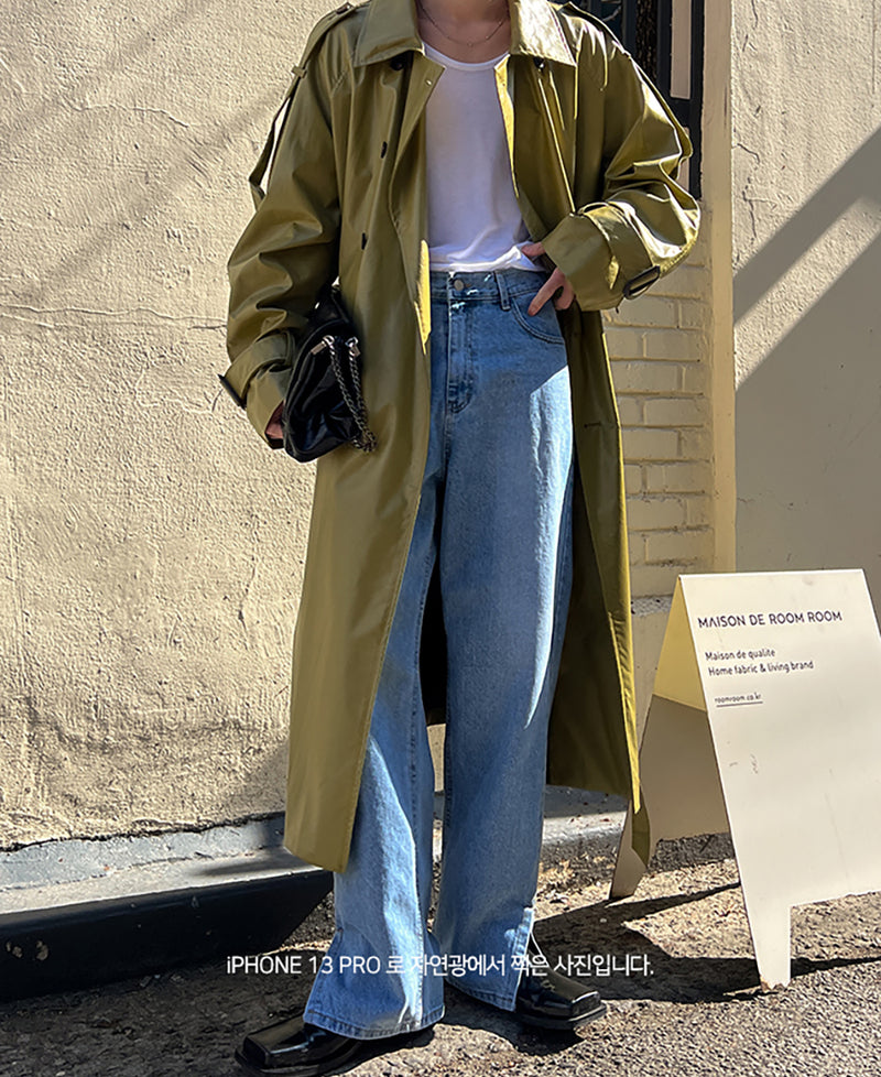 [自主製作] [Restock] ルーカスレザートレンチコート/LUCAS leather trench coat (2 color)