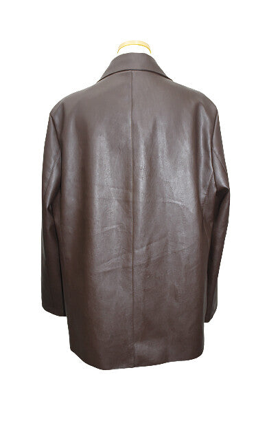 風流 Autumn leather jacket (Black/Brown)
