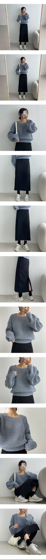 ビランバックオープンロングスカート / Viran back open long skirt