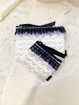 ダブルレースハートサテンジップポーチ (SET/6color) / [ORDER] Double Lace Heart Satin Zip-pouch (SET/6color)