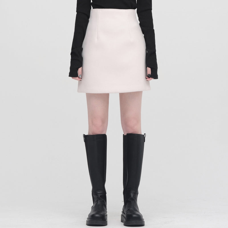 Shalom wool mini skirt (6632021590134)