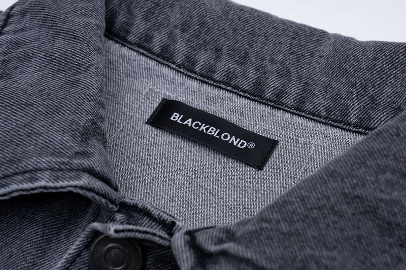 BBD Smoke Painted Custom Denim Jacket (Dark Gray)