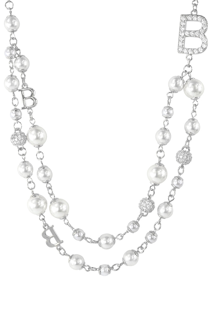シャルマンレイヤードネックレス / blacklabel charmant layered necklace silver/gold