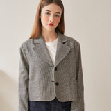 Shining Tweed Short Jacket  (2 color) (6599440793718)
