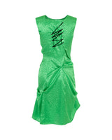 サテンレオパードドレス/DOZI - Satin Leopard Dress _ Lime