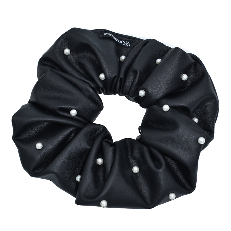 PEARLY LEATHER SCRUNCHIE (6624866599030)