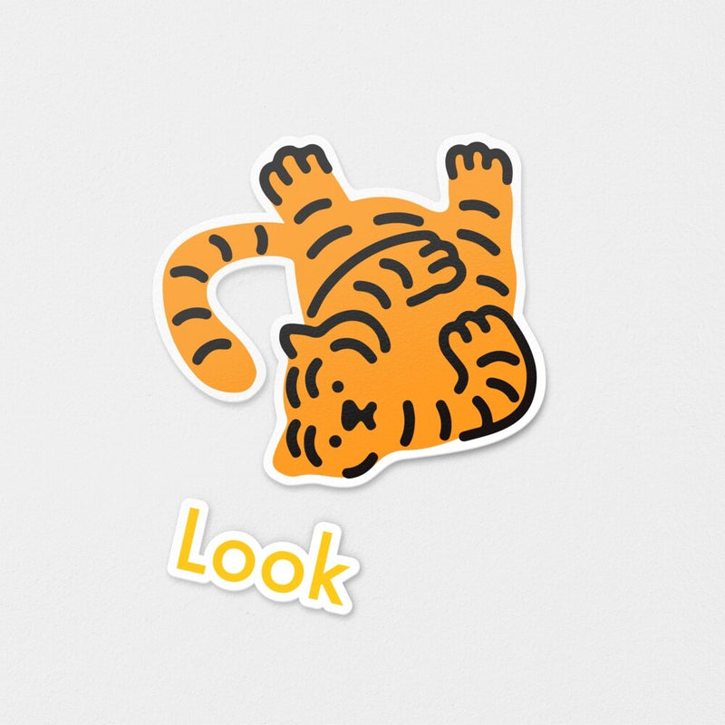 LOOK TIGER REMOVABLE STICKERS (6538524491894)