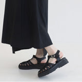 ダケットネッティングレザーサンダル / Ducket Netting Leather Sandals