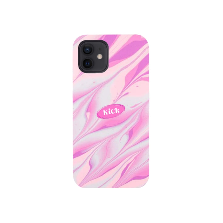 ワイドピンクマーブルスマホハードケース / Wide pink marble hard case