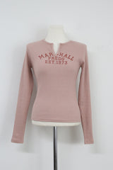 SALLY VINTAGE LONG SLEEVE T(IVORY, PINK, GREY 3COLORS!) (6613167407222)