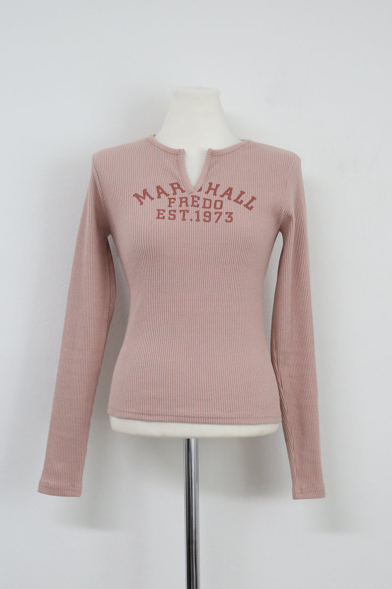 SALLY VINTAGE LONG SLEEVE T(IVORY, PINK, GREY 3COLORS!) (6613167407222)