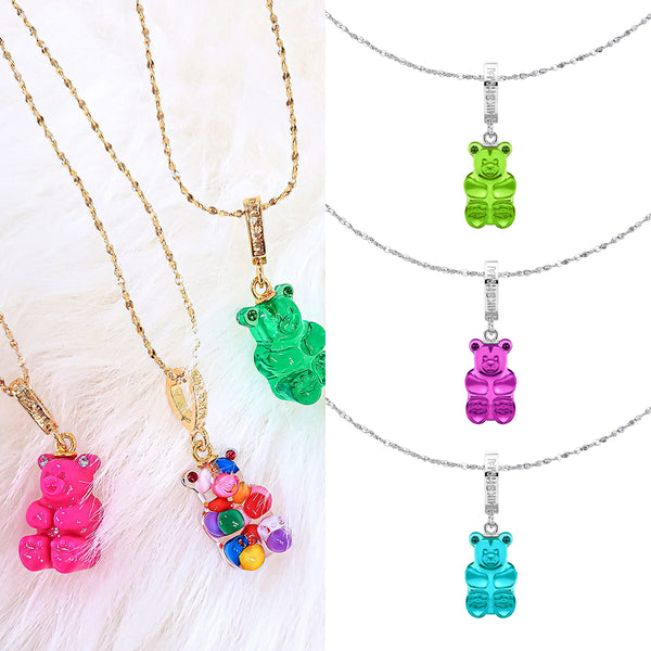 GUMMY BEAR NECKLACE (METAL CHAIN 007 CANDY)