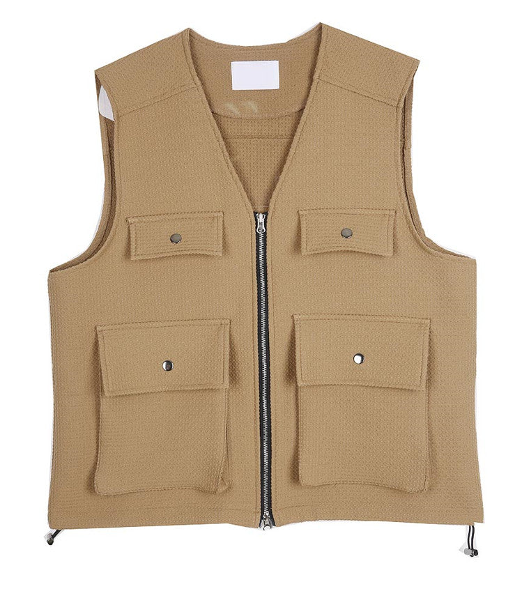 Men Multi Pocket Fishing Vest Breathable Quick Dry Sleeveless Jacket for  Outdoor Sports Color:Green Size:XXXL
