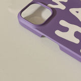 ワットエバーケースデザインアイフォンケース / Whatever case design iPhone case (PURPLE+YELLOW smiley)