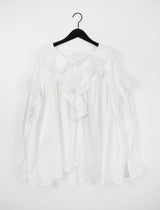 モノラッフルブラウス / Mono ruffle blouse (2color)