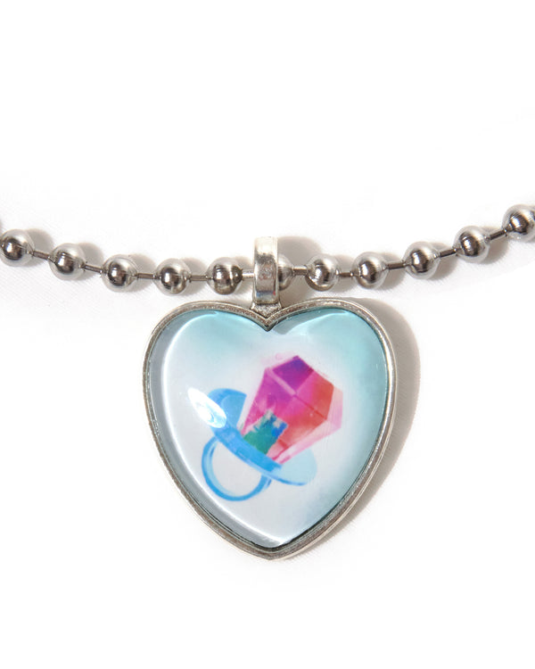 DAILY ROUTINE RING POP NECKLACE (BLUE)