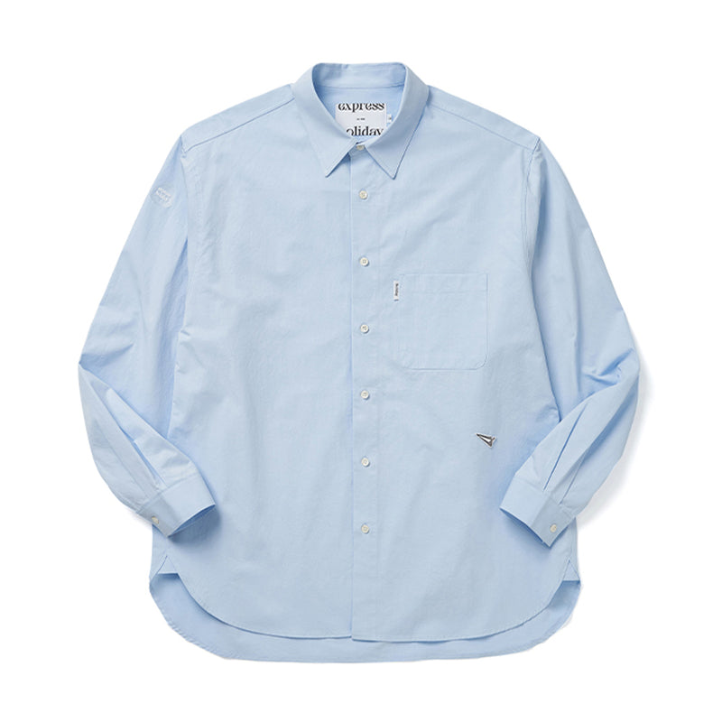 シグネチャーシンボルベーシックシャツ / Express Holiday Signature Symbol Basic Shirt_Sky Blue