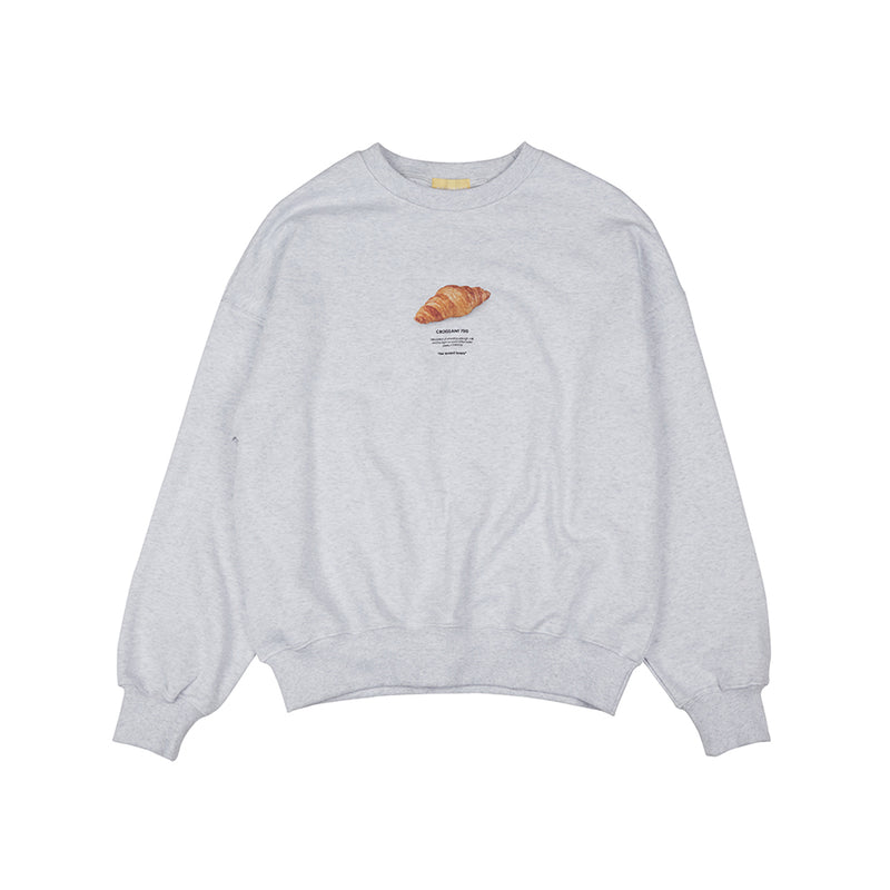 クロワッサンスウェットシャツ / Croissant Sweatshirt [Light Grey]