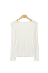 スパンデックスVネックUネックスリムベーシックスプリングTシャツ(6color)
