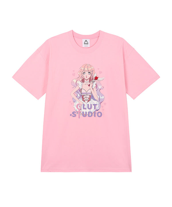 マジカルガールハーフTシャツ / magical girl half t-shirt (4497359339638)