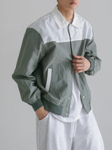 ミックスバラシティナイロンジャケット / mix varsity nylon jacket 3color