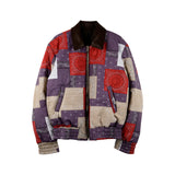 [UNISEX] `CUL` Reversible Leather and Paisley Bomber Jacket (Red) (6656427720822)