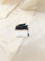 ダブルレースハートサテンジップポーチ (S/6color) / [ORDER] Double Lace Heart Satin Zip-pouch (S/6color)