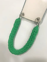 ハンドメイドフォンストラップ(ケースなし)/handmade phone strap - green