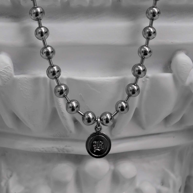 8mm ボールチェーンコインネックレス/8mm Ball Chain Coin Necklace (3823410053238)