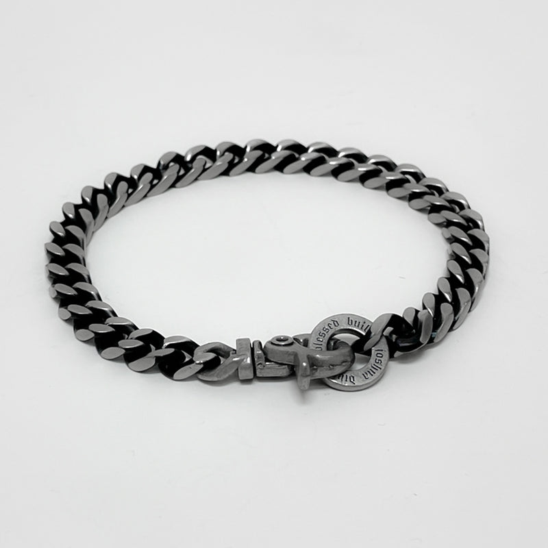 ブラック リンク チェーン ライン ブレスレット / [BLESSEDBULLET]black line chain bracelet_11mm/8mm/6mm
