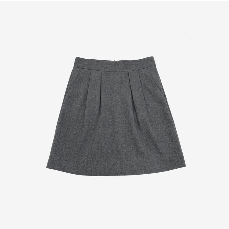 ピンタックウールミニスカート / Epi Pintuck Wool Mini Skirt