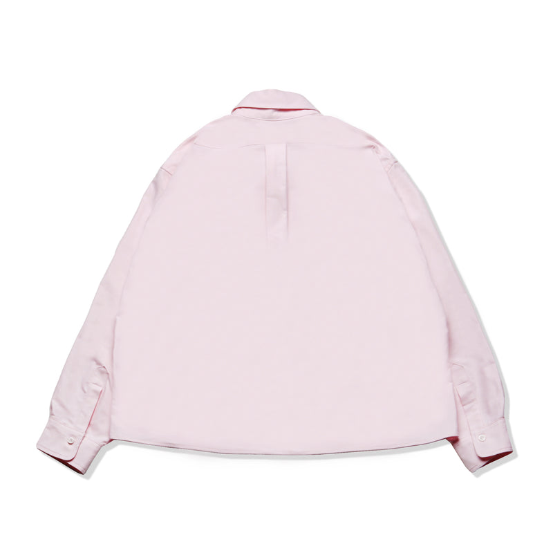 [Call Me Baby] Baby Cropped Oxford Shirts (Pink) / クロップオックスフォードシャツ (Pink) (6627533652086)