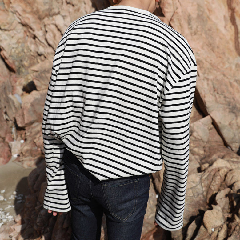 ASCLO Overfit Stripe T Shirt (2color) (6549024800886)