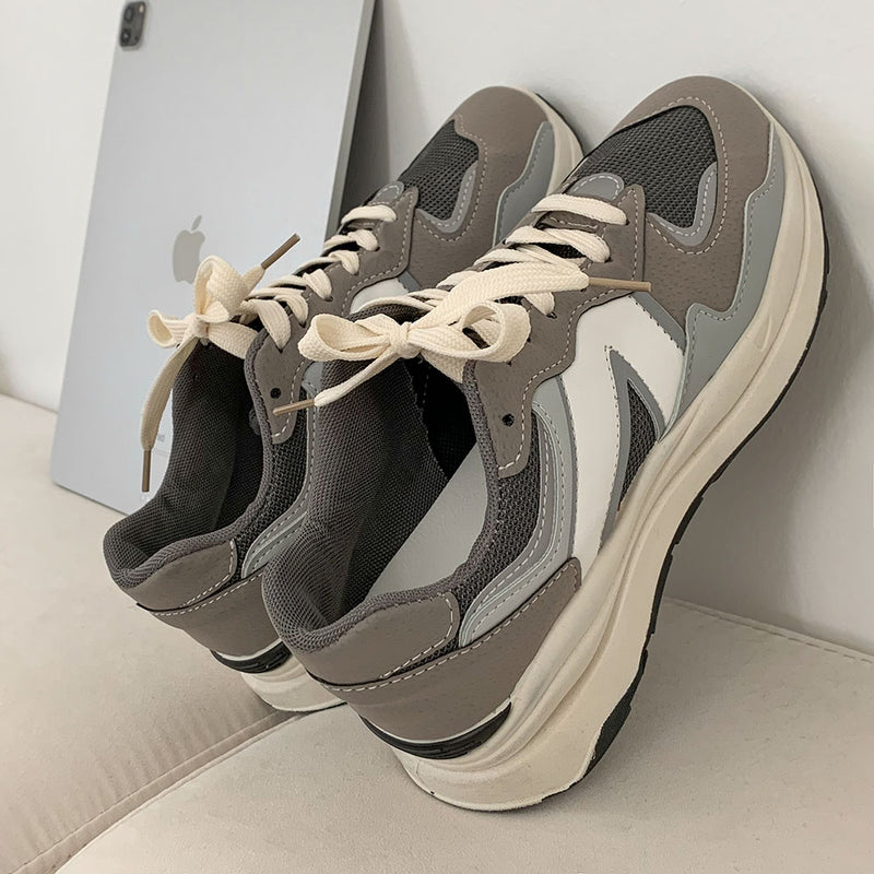 Lace-Up Platform Sneakers