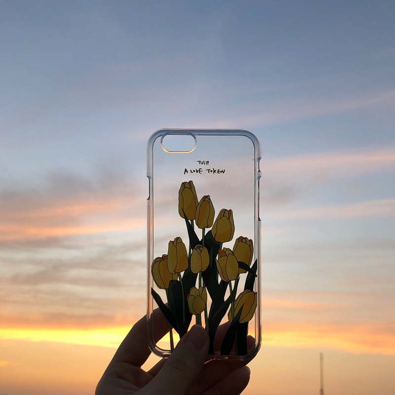 Yellow Tulip / jelly case iPhone Galaxy (6587990802550)