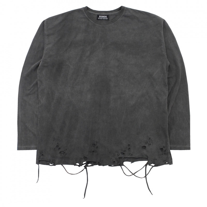 pigment grunge long sleeve (charcoal) (6642377359478)