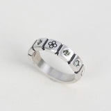 ７ドットクローバーリング/7 Dot clover ring (khaki) (925 silver)