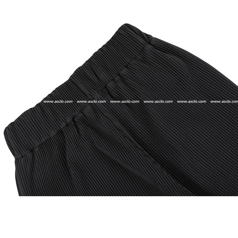 +5cm Unisex Pleats Pants (5color) (4649609658486)