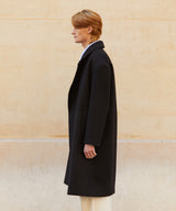 ウールブレンドオーバーサイズロングコート/RCH wool blended oversized long coat black