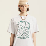 ガーデンパーティー図面Tシャツ/ Garden Party Drawing T-shirt - 5COLOR