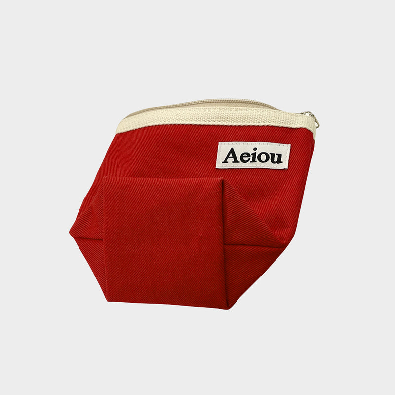 Aeiou Basic Pouch (M size) Red Apple