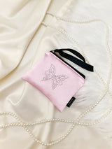 スパークリングキュービックサテンジップポーチ (S) / Sparkling Cubic Satin Zip-pouch (S/4color)