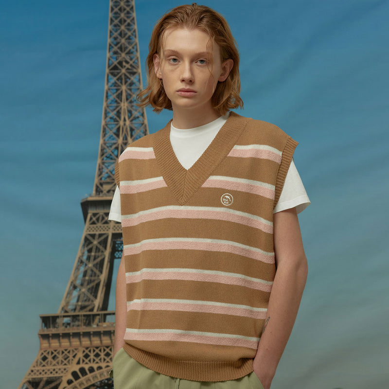 Stripe knit vest (6541953368182)