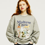 (裏起毛)マルチーズクルースウェットシャツ/(Napping)Maltese crew sweatshirts