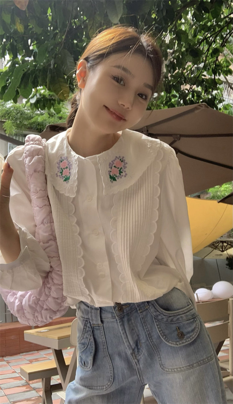 エンブロイダード フラワー ブラウス / embroidered flower blouse